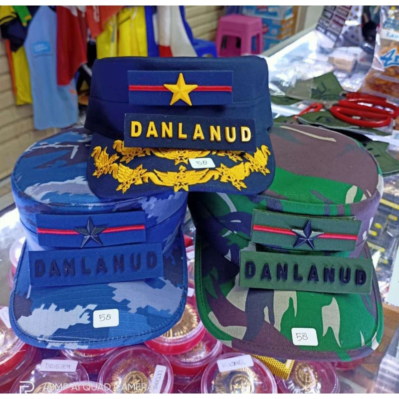 Topi Pet PDH - PDL + Nama dan Pangkat Brigjen Logam Timbul Kualitas Terbaik