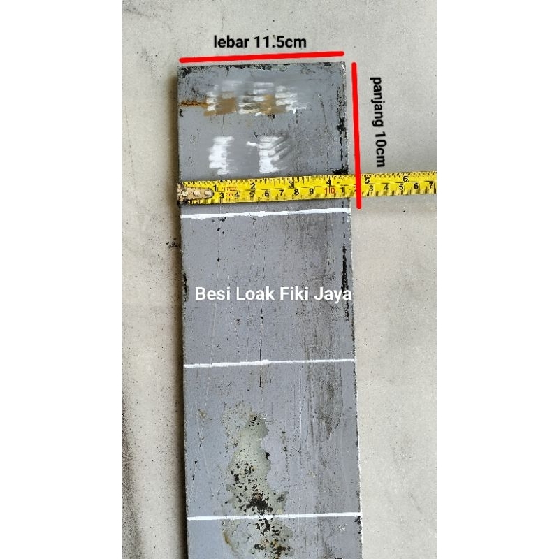 Besi Plat Tebal 6mm Lebar 11.5cm Harga per Panjang 10cm