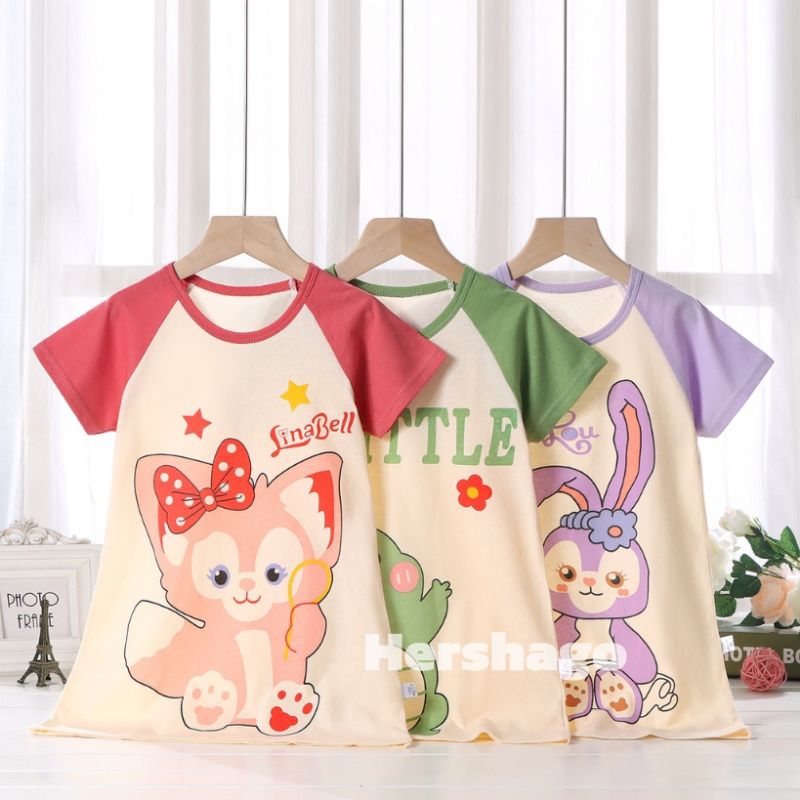 Herhago~ Dress Anak Cewek Mima/ Daster Anak Perempuan Super Lucu Usia 3 Tahun