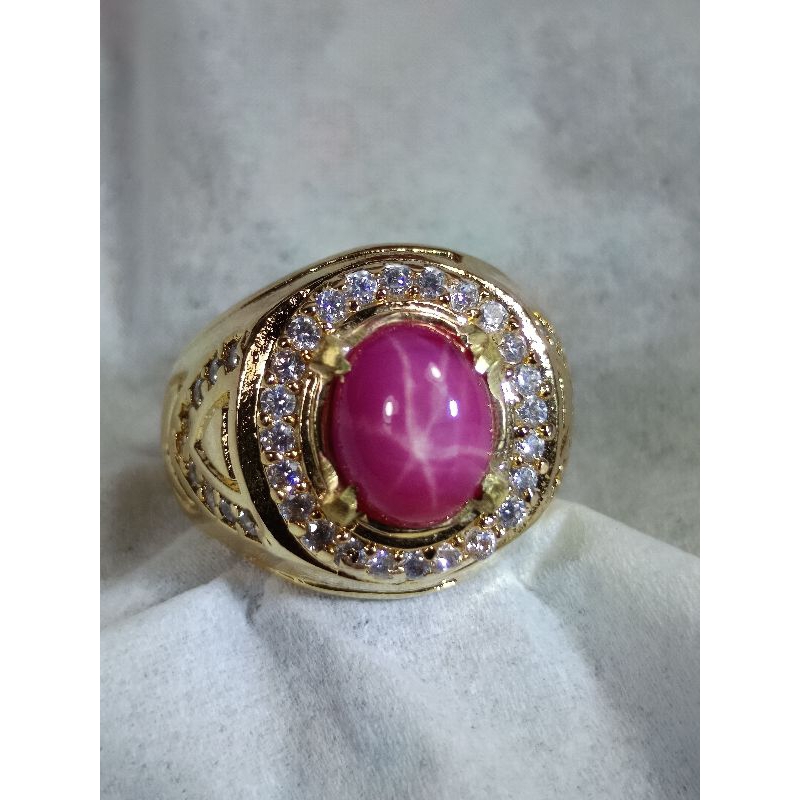 batu ruby star ring micro cutting
