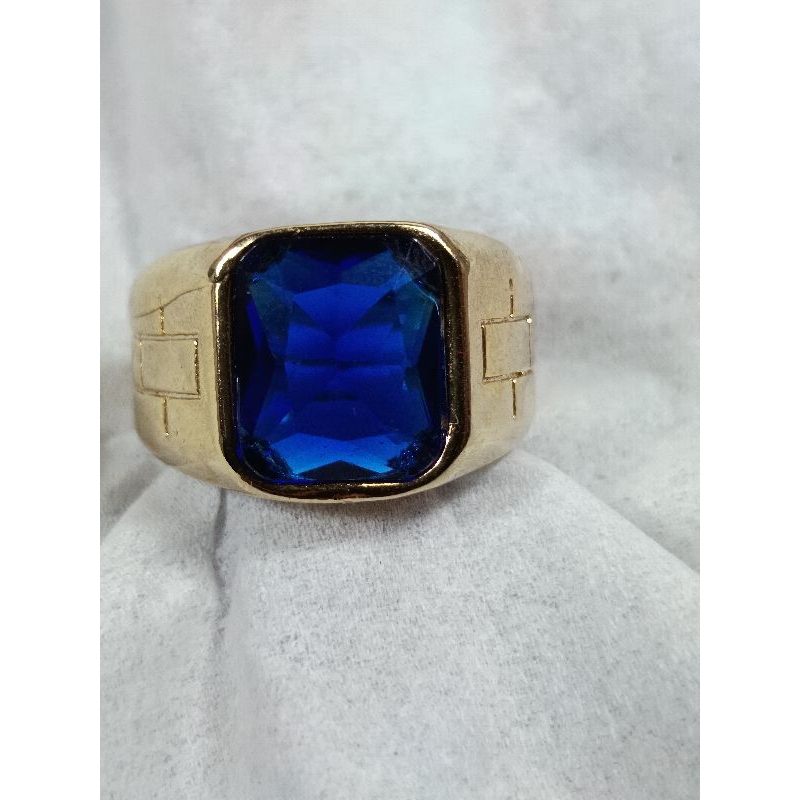 batu king safir kotak ring gold