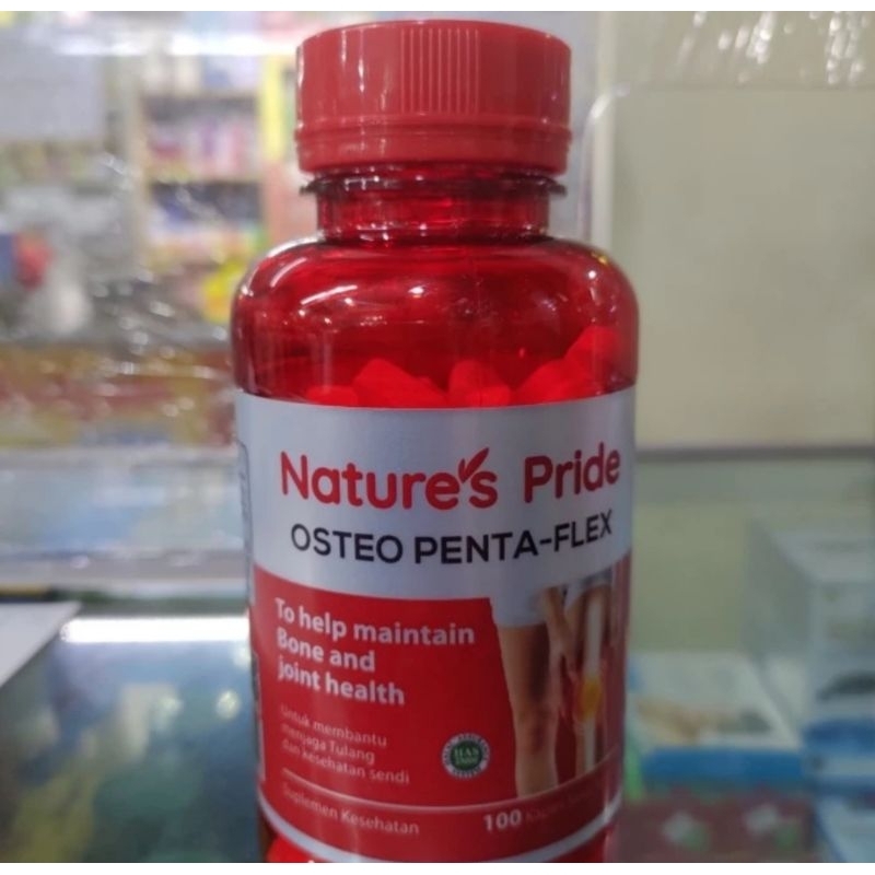Natures Pride Osteo Penta Flex Glucosamin HCL 500MG,Calcium,Vitamin D3 Isi 100