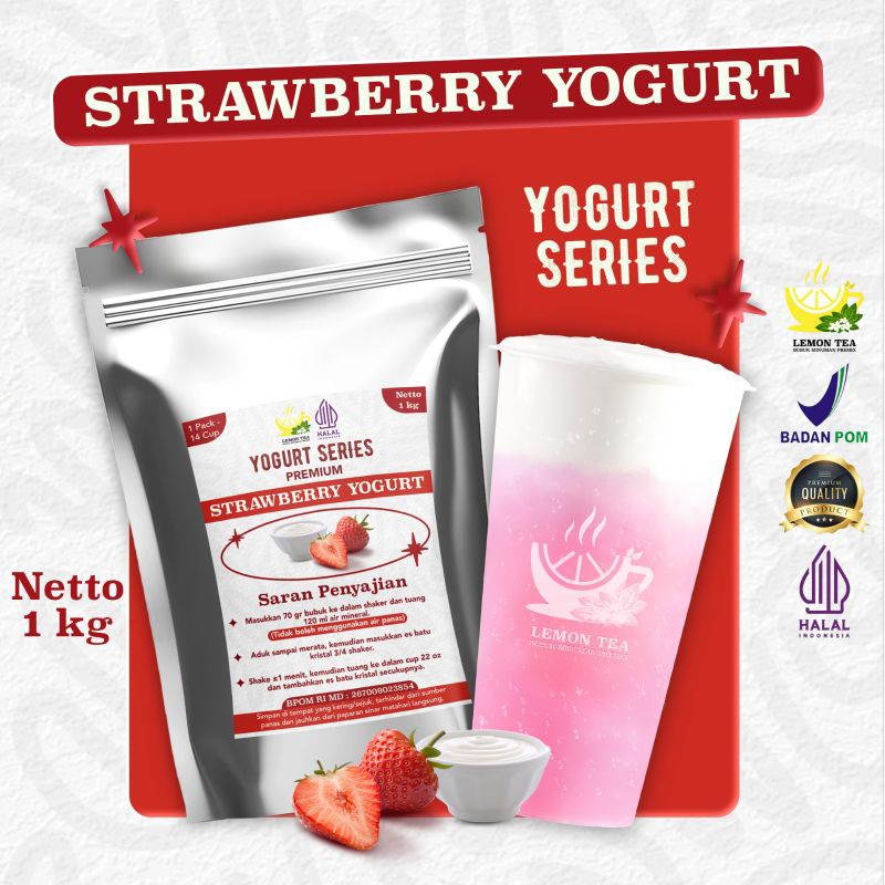 

Bubuk Minuman STRAWBERRY YOGURT 1000gr Halal Bpom