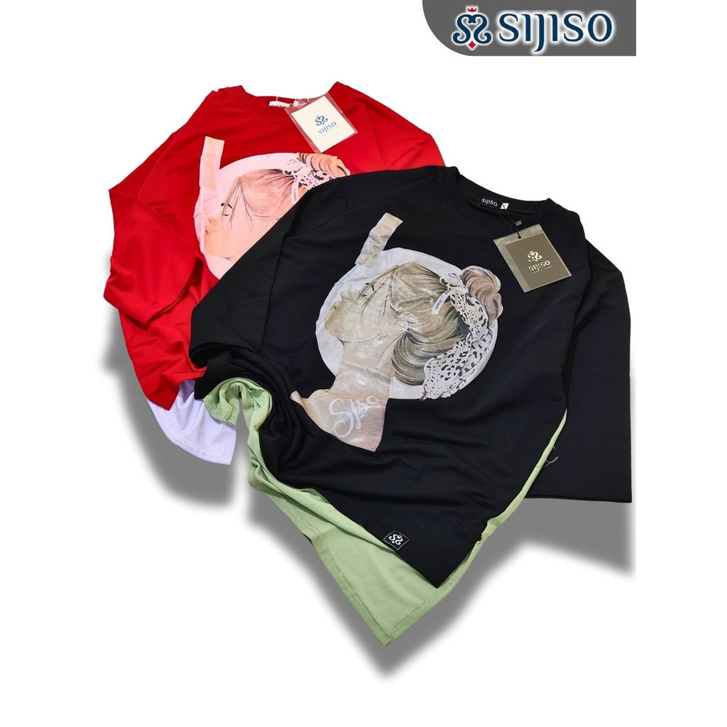 SIJISO Atasan Kaos Motif Korea Girl