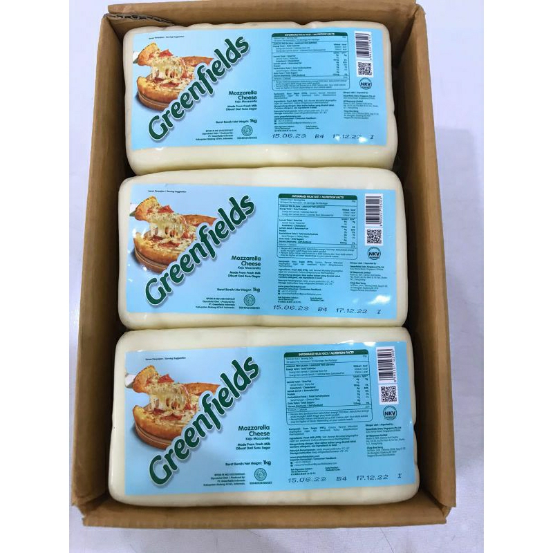 

Mozarella cheese Greenfields / keju mozarella Greenfields 1kg murah Grosiran 3kg, (Grab / Gojek only)