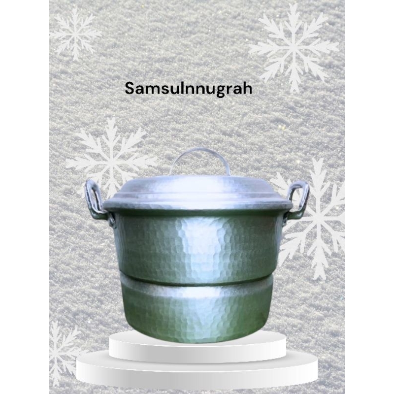 panci kukusan  nasi serbaguna asli garut kapasitas 2liter