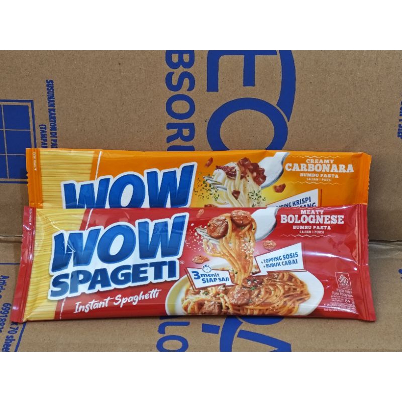 

Wow Spageti Instant Spaghety CARBONARA DAN BOLOGNESE