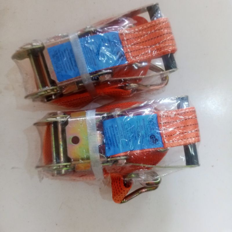 Tali Pengikat Barang Kotrek Ratchet Tie Down 2 Ton 10 mtr
