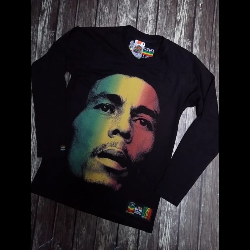 kaos bob Marley lengan panjang