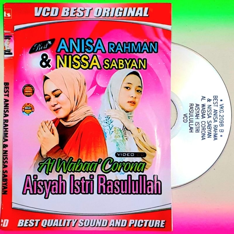 KASET VCD LAGU NISSA SABYAN DAN LAGU ANISA RAHMA-LAGU RELIGI-LAGU SHOLAWAT-LAGU ISLAMI-LAGU ISLAM-VC