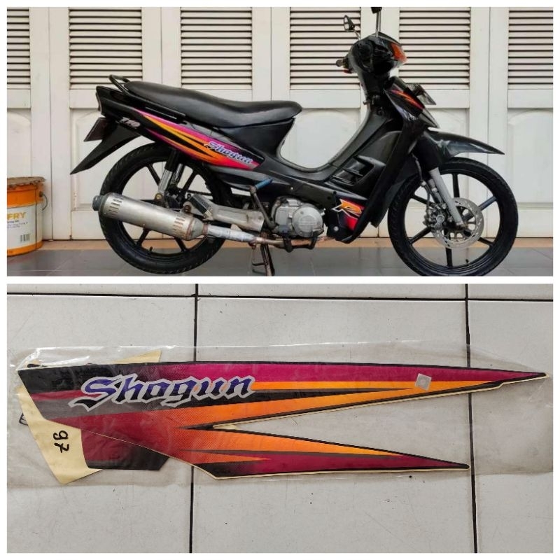 striping shogun kebo hitam//stiker striping shogun 97 hitam