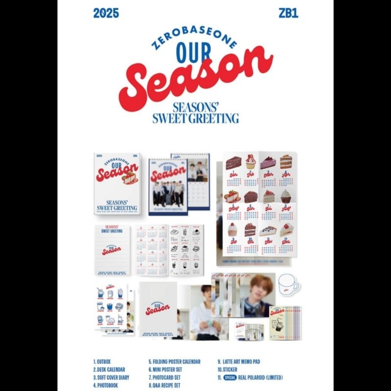 

OFFICIAL ZEROBASEONE ZB1 2025 SEASONS SWEET GREETING ~ OUR SEASON