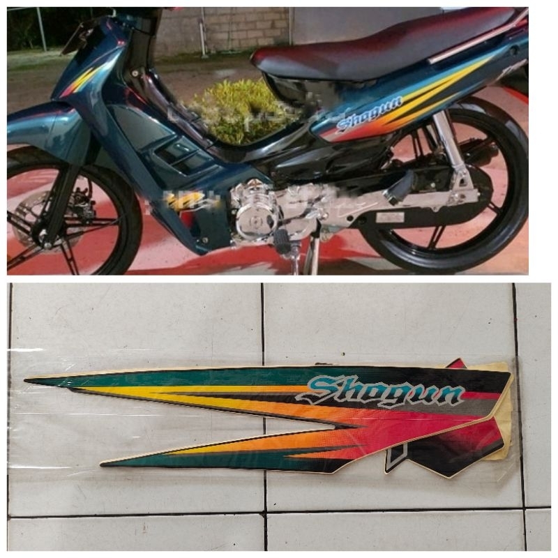 striping stiker shogun 97//striping shogun kebo warna hijau
