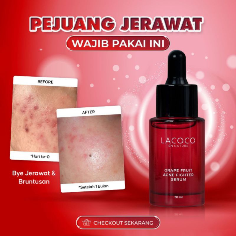 LACOCO GRAPE FRUIT ACNE FIGHTER SERUM_Serum Jerawat Lacoco