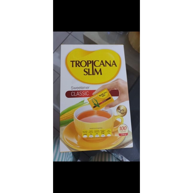 

Tropicana slim classic sweetener 100sachet pemanis rendah kalori pengganti gula