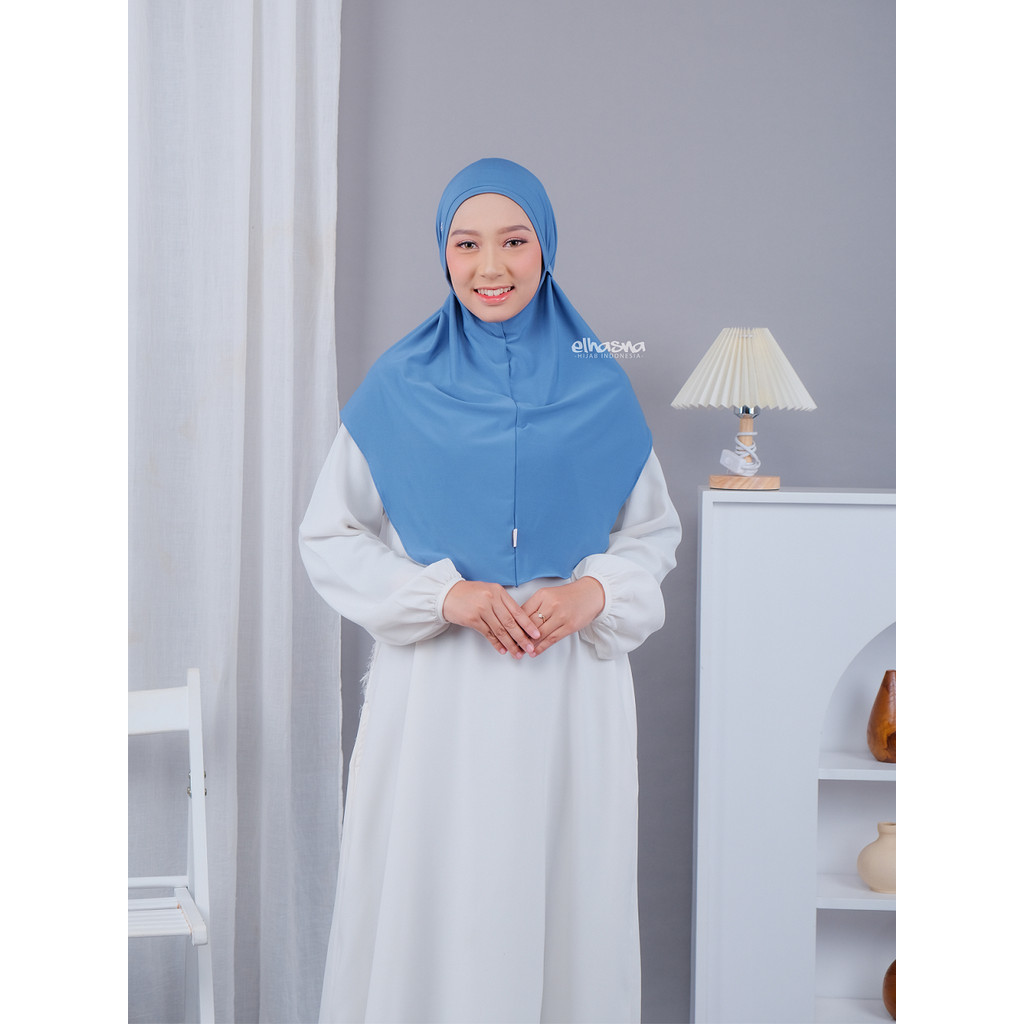 Aqila Instan Bergo Penguin Non Pet Jersey Bordir by Elhasna Hijab Indonesia