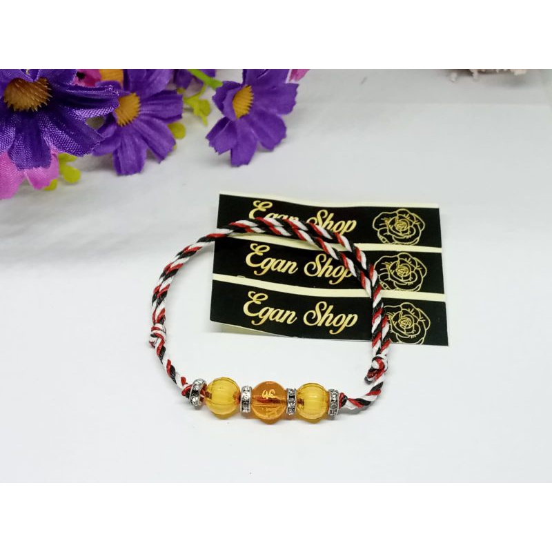 Gelang tridatu aslii bali batu kuning/Gelang Tridatu Khas Bali Simbol Keberuntungan / Gelang Tridatu