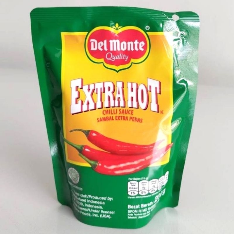 

Saus sambal Extra Hot 200 gram 1 sachet.