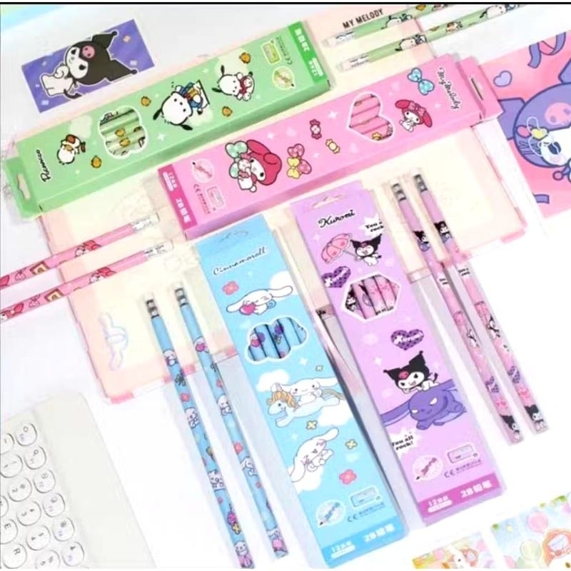 

PENSIL 2B KARAKTER SANRIO KAWAII KUROMI | PENSIL ANAK LUCU
