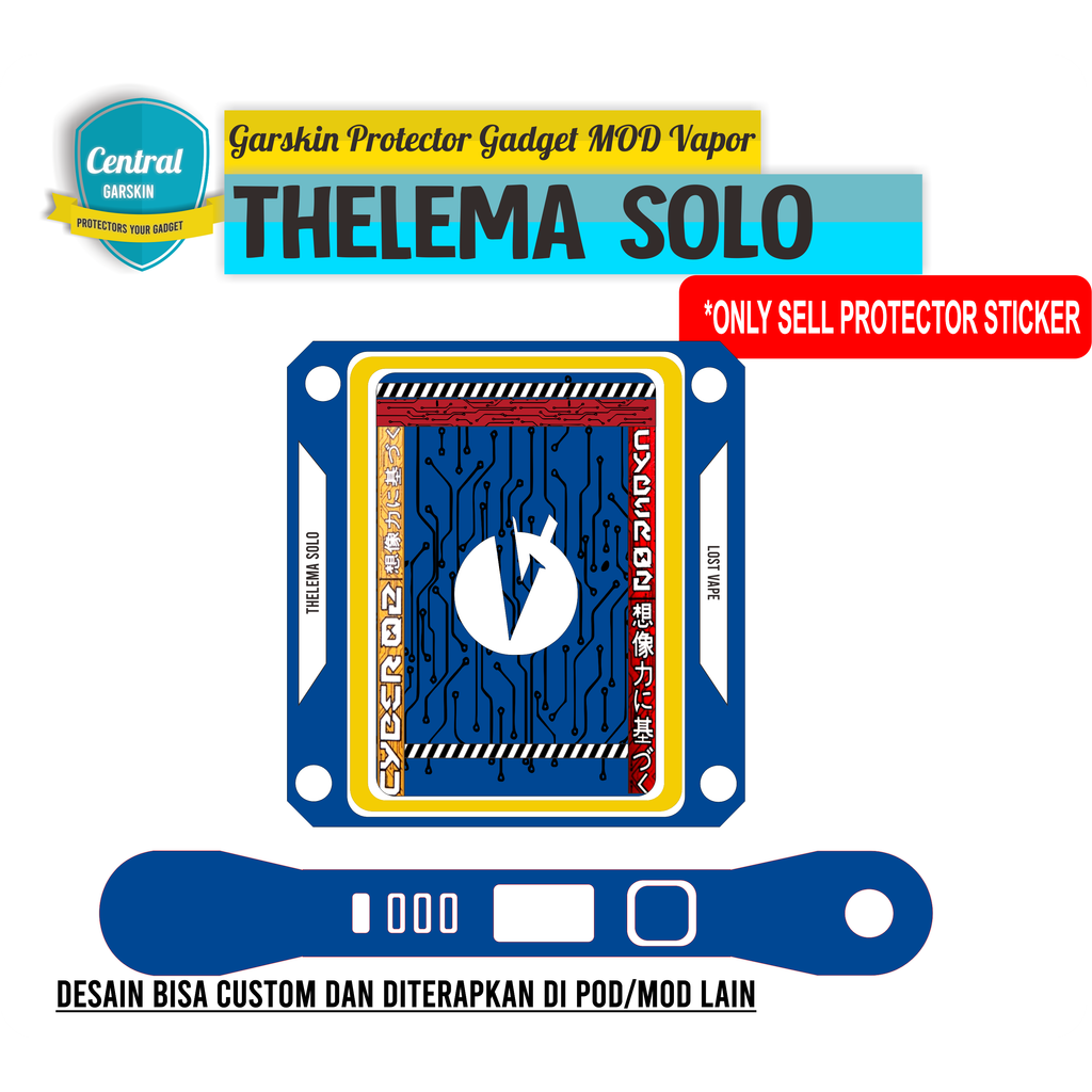 - Thelema Solo 100w Garskin Custom Bahan Premium Terlaris COD
