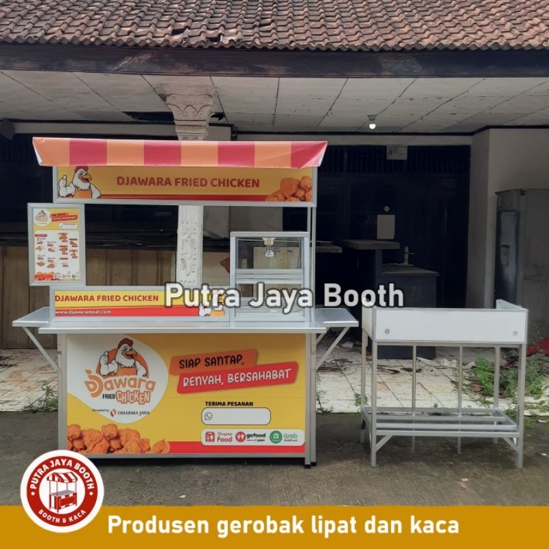 Booth Portable Meja kompor | Etalase Ayam Goreng