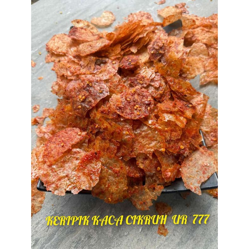 

KERIPIK KACA CIKRUH UR777 500 GRAM