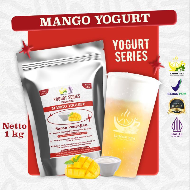 

Bubuk Minuman MANGO YOGURT 1000gr Halal Bpom