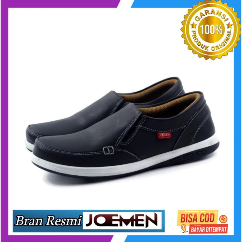 sepatu kulit pria sepatu pria joemen J 21 slip on sepatu kerja kantor