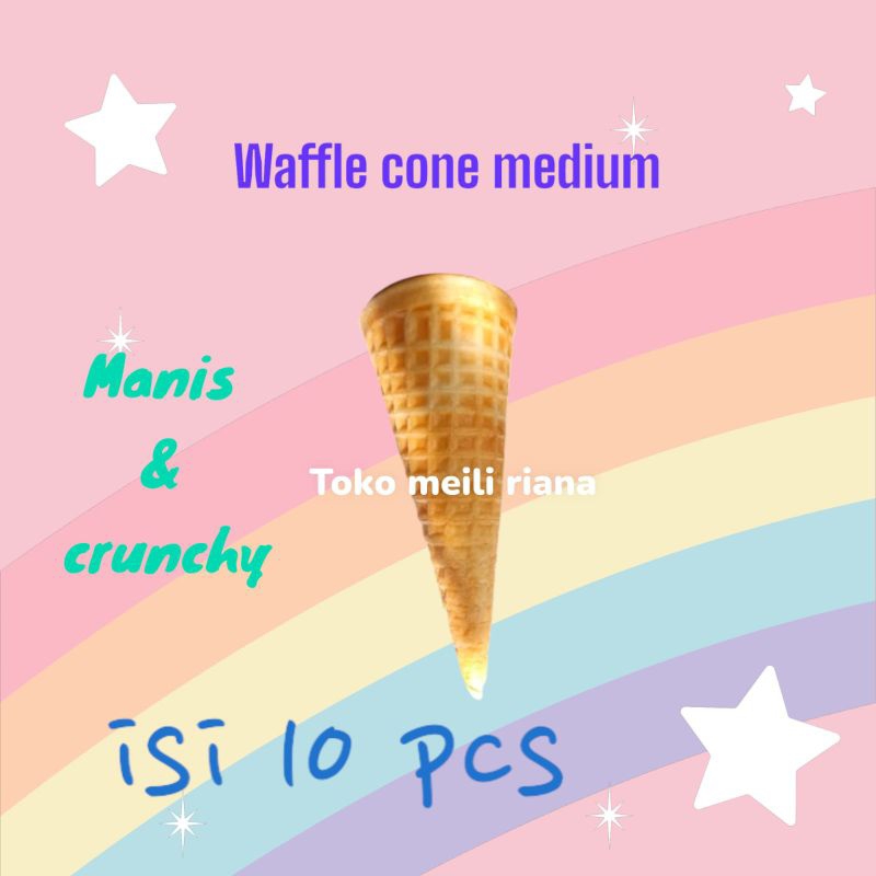 

waffle cornetto medium 10 pcs contong eskrim kon es krim wafle eskrim kon certto cone murah bekasi