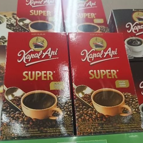 

kapal api super 250 gr- kopi bubuk kapal api