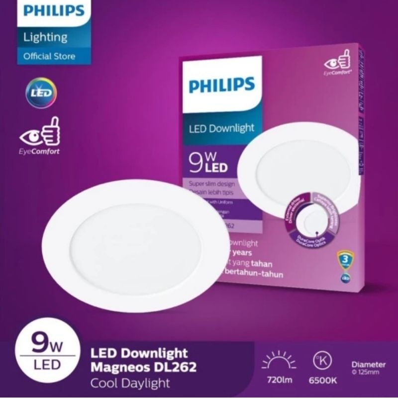 Downlight led panel philips 9 watt DL262 Magneos IB/inbow