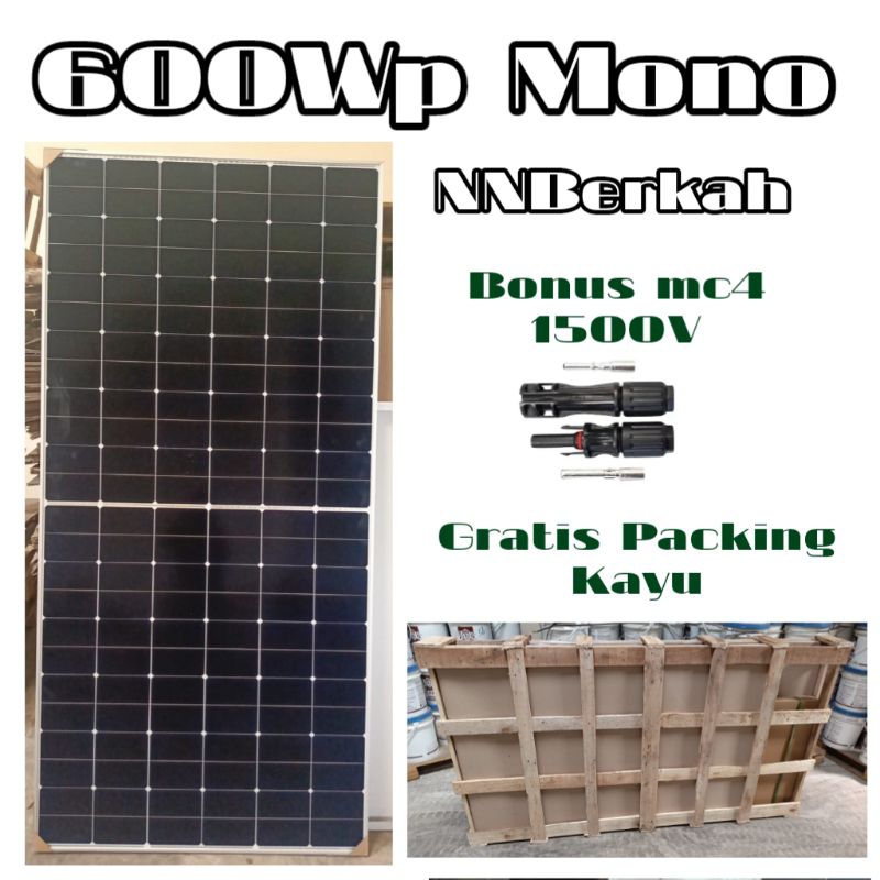 Solar Panel Maysun 600wp Bifacial Solar Cell Panel Surya