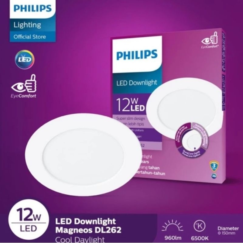 Downlight led panel philips 12 watt DL262 Magneos IB/inbow