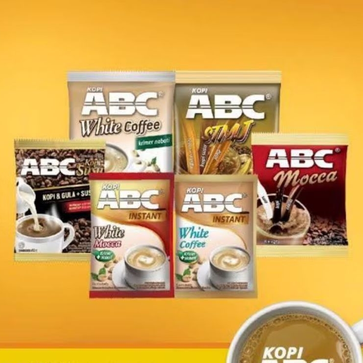 

Kopi ABC Aneka Rasa | Kopi Bubuk Instan Sachet 1 Renteng | ABC Kopi Rasa Klepon | ABC kopi Susu Gula Aren | ABC Kopi Susu Kurma | ABC Kopi Susu | ABC Kopi Mocca | ABC kopi Bali | ABC White Coffee | ABC Plus Gula