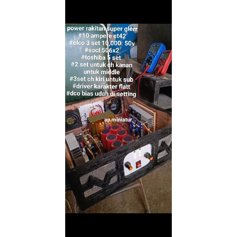 power rakitan stereo 10a 500watt x2