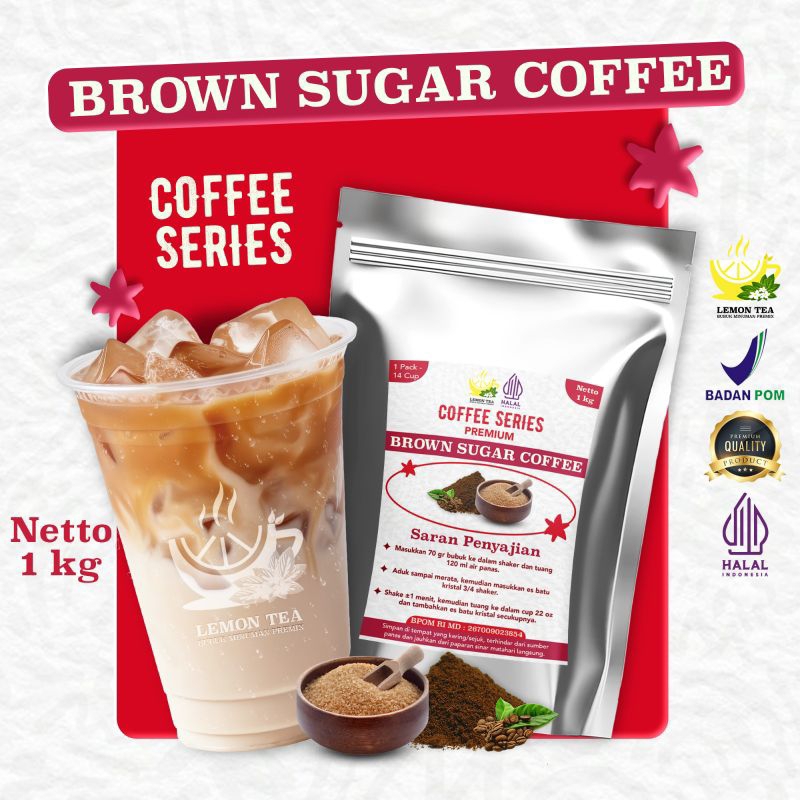 

Bubuk Minuman BROWN SUGAR COFFEE 1000gr Halal Bpom