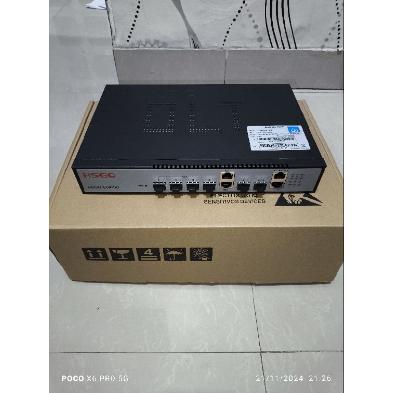 OLT EPON HSGQ E04M-ID 4 pon lengkap dengan sfp