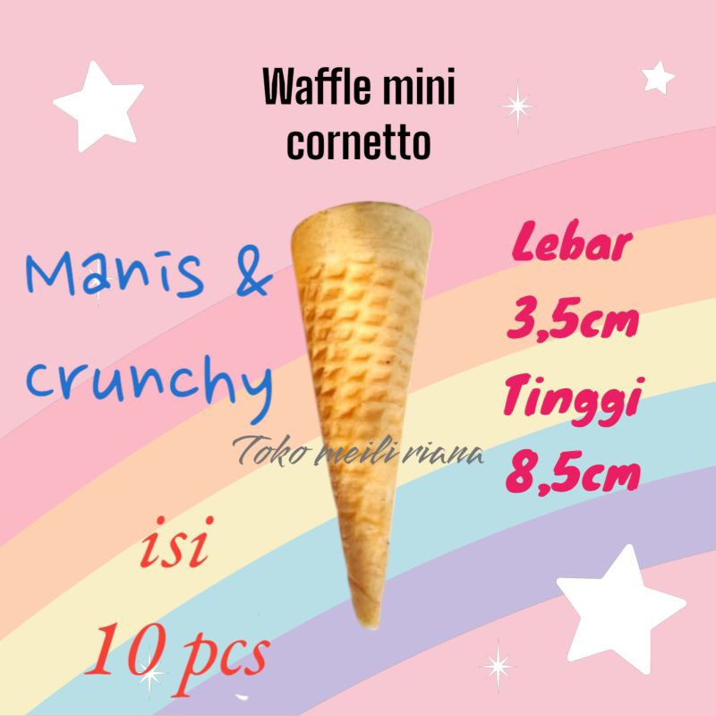 

waffle mini cornetto isi 10 pcs wafle ice cream contong eskrim kon es krim wadah ice cream wafle flat top home made sugar cone cone murah bekasi