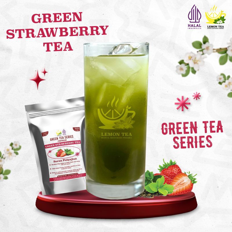 

TEH HIJAU STRAWBERRY TEA BUBUK MINUMAN 1000gr PLUS GULA -GROSIRAN PABRIKKU
