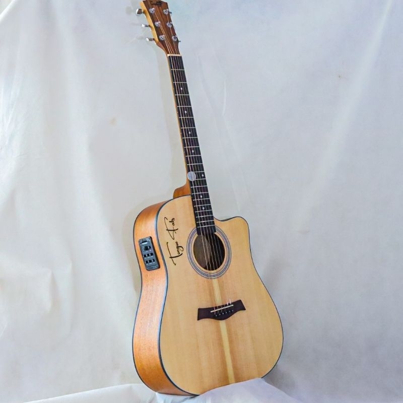 Gitar Cowboy GWC240 NA/NS Fishman bland setting ceper paking kayu dan Custom Laser ukir