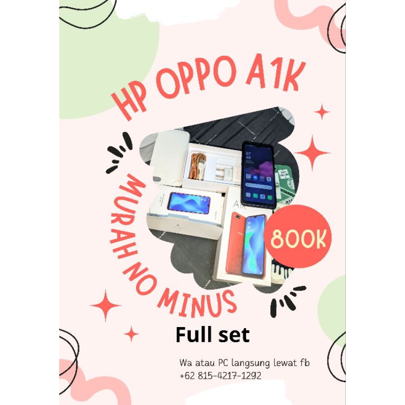 HP Oppo a1k second full set