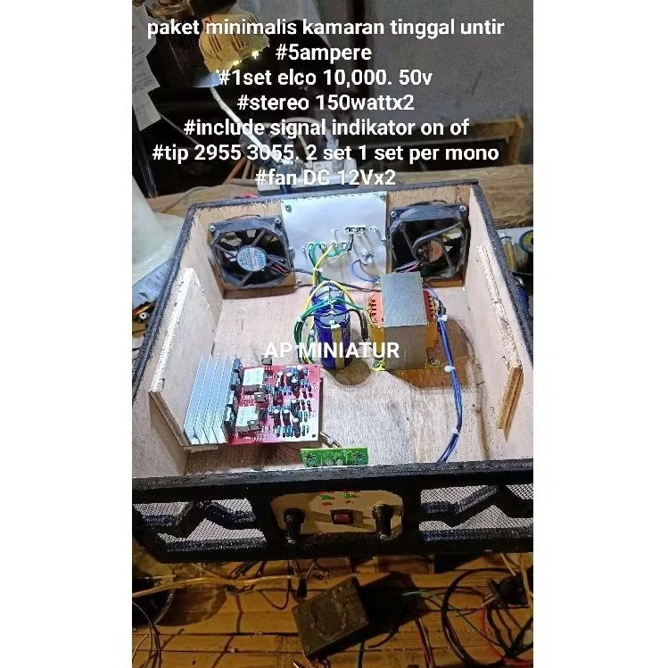 POWER 5A AMPLIFIER RAKITAN STEREO 12ins x2