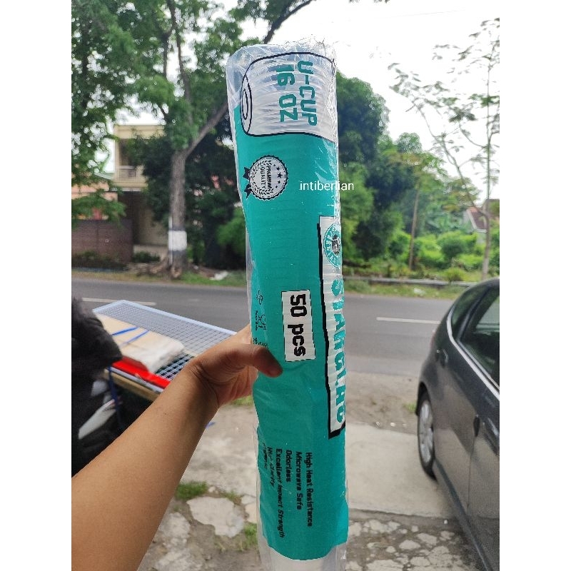 (1 pack isi 50pcs) Gelas Starglass 16oz oval