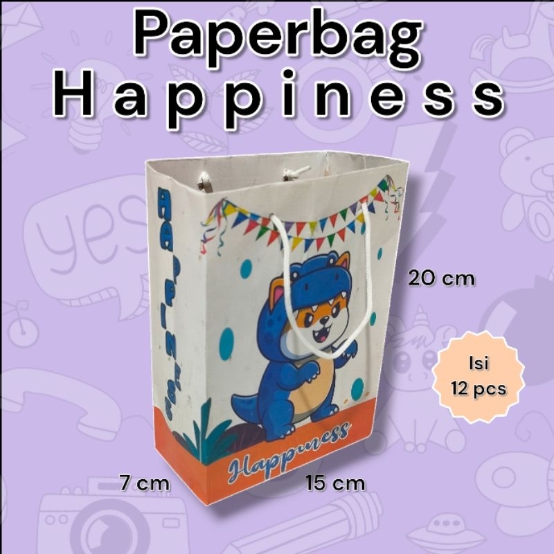 

Paper Bag Happiness Motif Shiba Inu Lusinan Isi 12 pcs Ukuran 15×7×20 cm