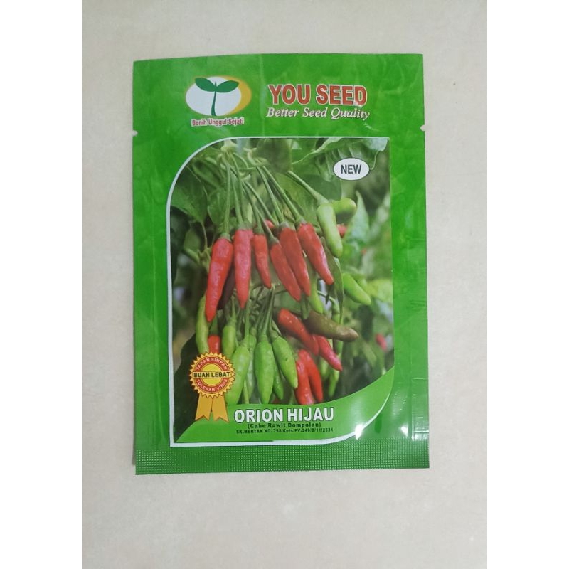 RB BIBIT CABE RAWIT TAHAN VIRUS ORION HIJAU 10 GRAM YOU SEED