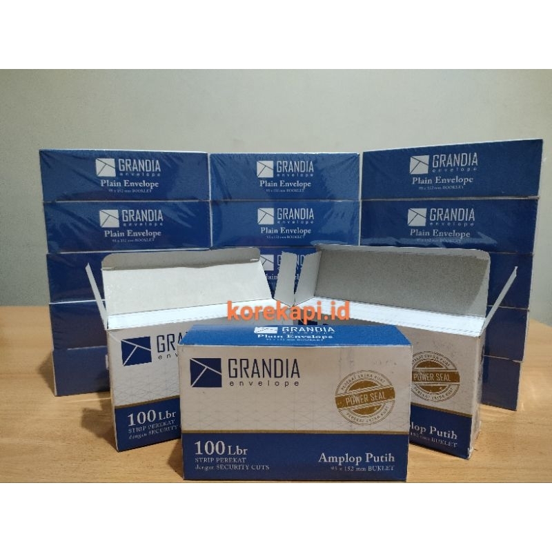 

Amplop Putih Grandia (1 slop isi 5 pack) 1 pack isi 100 lembar