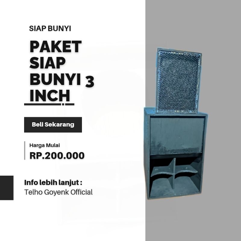 Miniatur Sound System Siap Bunyi | 1 Box 3 Inch + 1 Box 2 Inch | Power TPA3110 + Adaptor 12V | Speak