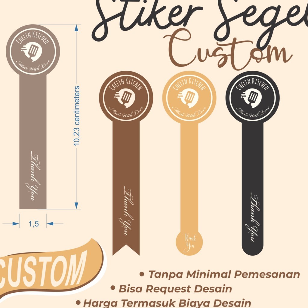 

KF7 114 PCS STIKER SEGEL CUSTOM DESAIN STIKER LABEL MAKANAN