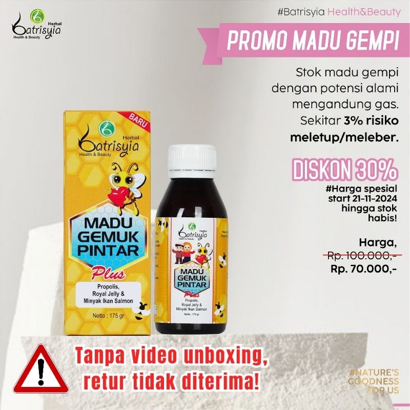 

Batrisyia Madu Gempi | Supplemen Anak 175g