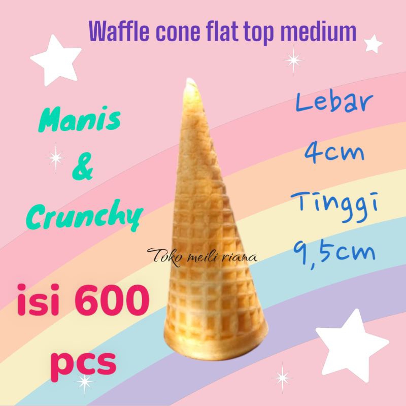 

waffle flat top medium 600 pcs home made wafle datar sugar cone cone ice cream kon eskrim kon es krim contong ice cream wadah eskrim murah